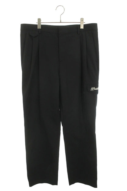 LOUISVUITTON Logo Cargo Cotton Pants Black Size 38