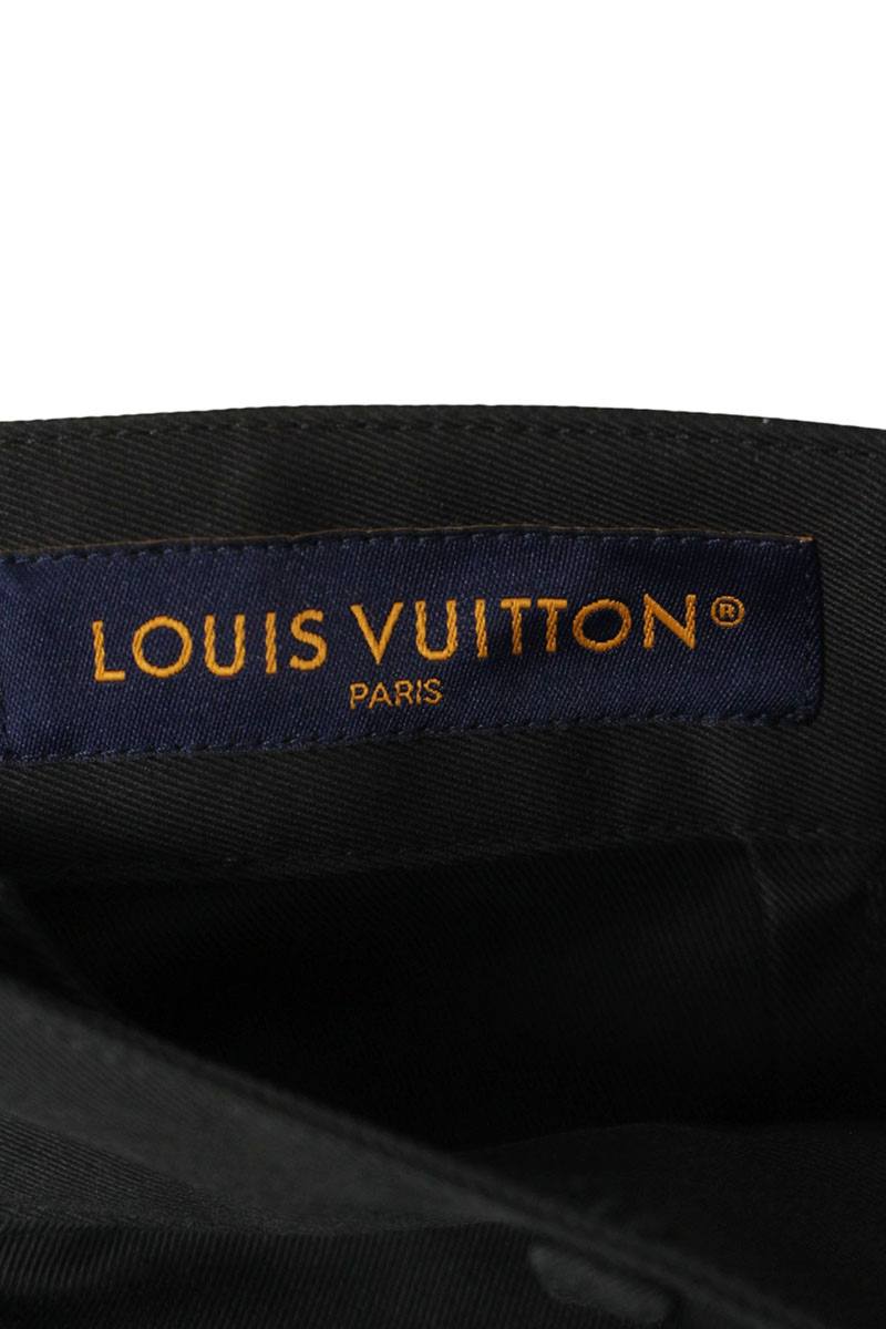 LOUISVUITTON Logo Cargo Cotton Pants Black Size 38