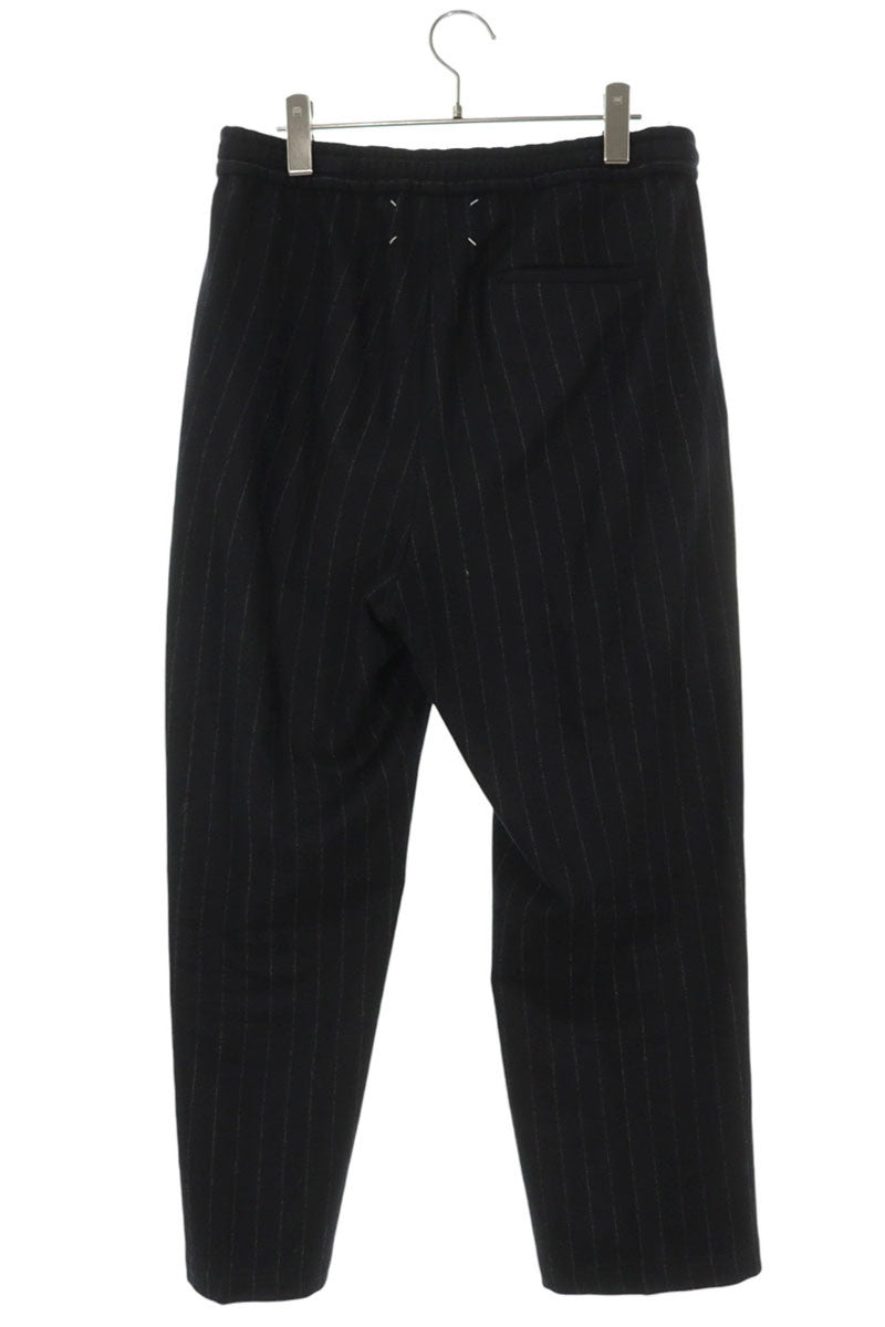 Maison Margiela Black Striped Wool Trousers Size 32