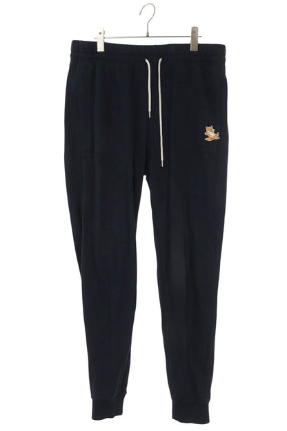 MAISON KITSUNE Logo Cotton Sweatpants Navy Size 34