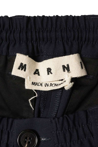 MARNI Wool Slacks Navy Size 32
