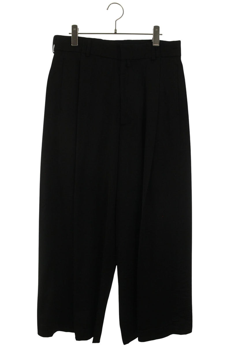 DRIES VAN NOTEN Black Pleated Wide Leg Pants Size 33