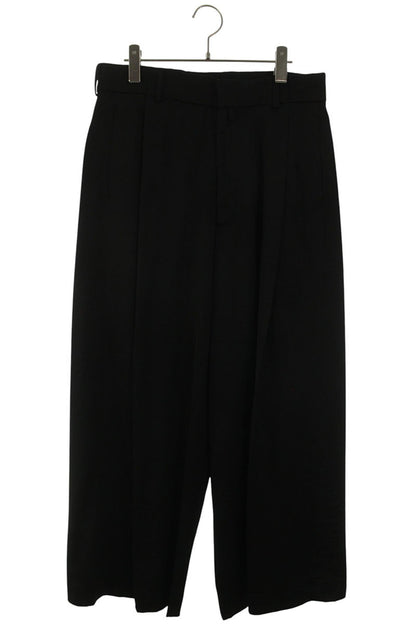 DRIES VAN NOTEN Black Pleated Wide Leg Pants Size 33