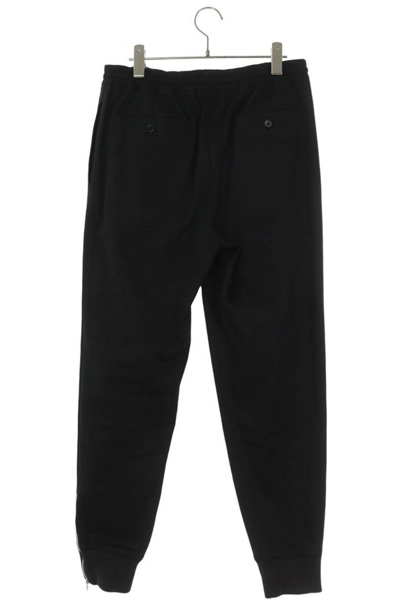 HERMES Cotton Tapered Hem Zip Pants Black Size 30