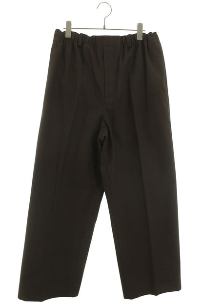 HERMES Cotton Easy Wide Pants Brown Size 32