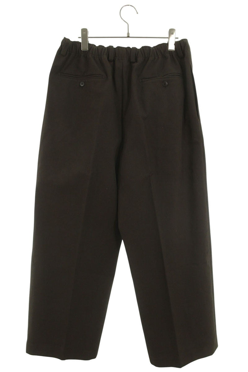 HERMES Cotton Easy Wide Pants Brown Size 32