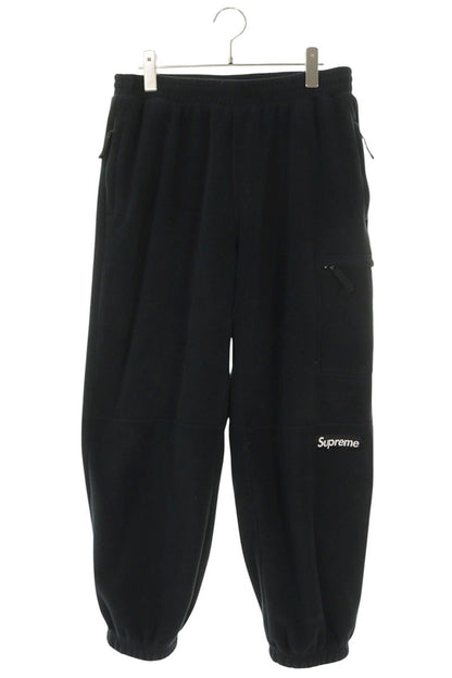 SUPREME Logo Fleece Pants Black Size 30