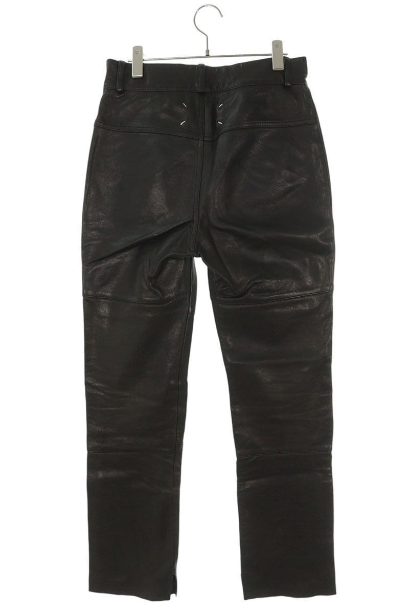 Maison Margiela Black Lamb Leather Pants S50LA0080 Size 33