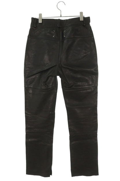 Maison Margiela Black Lamb Leather Pants S50LA0080 Size 33