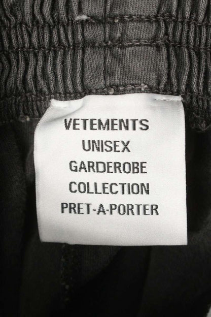 VETEMENTS Dark Gray Cut-Up Cotton Sweatpants Size 34