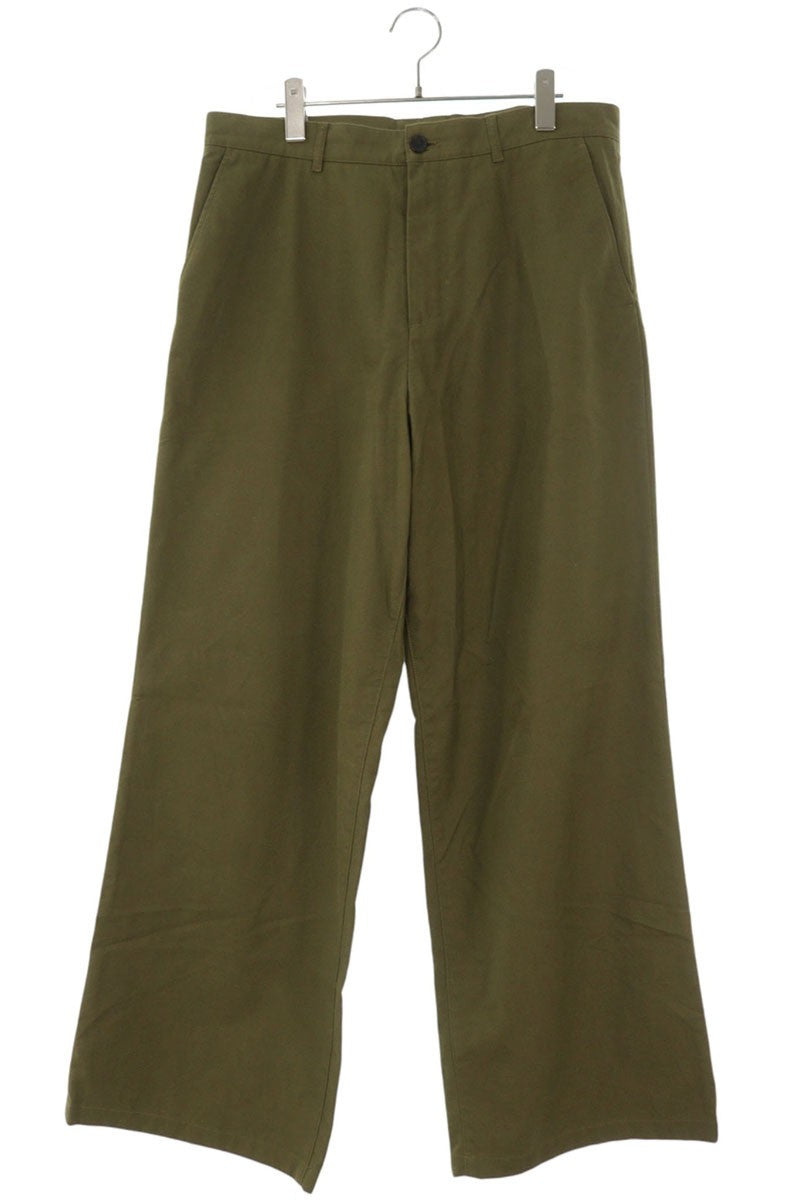 BALENCIAGA Cotton Wide Baggy Pants Green Size 34