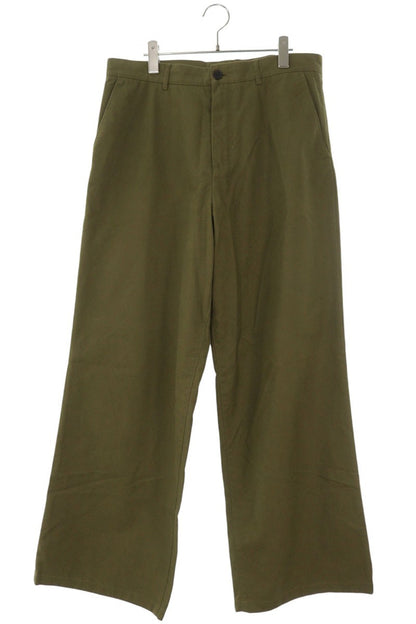 BALENCIAGA Cotton Wide Baggy Pants Green Size 34
