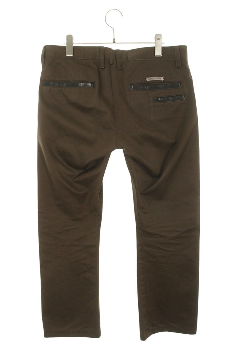 Chrome Hearts Leather Trim Chino Pants Multi Size 33