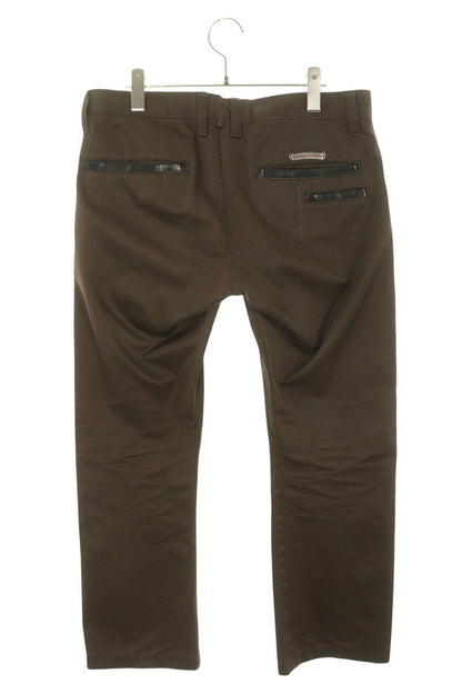 Chrome Hearts Leather Trim Chino Pants Multi Size 33