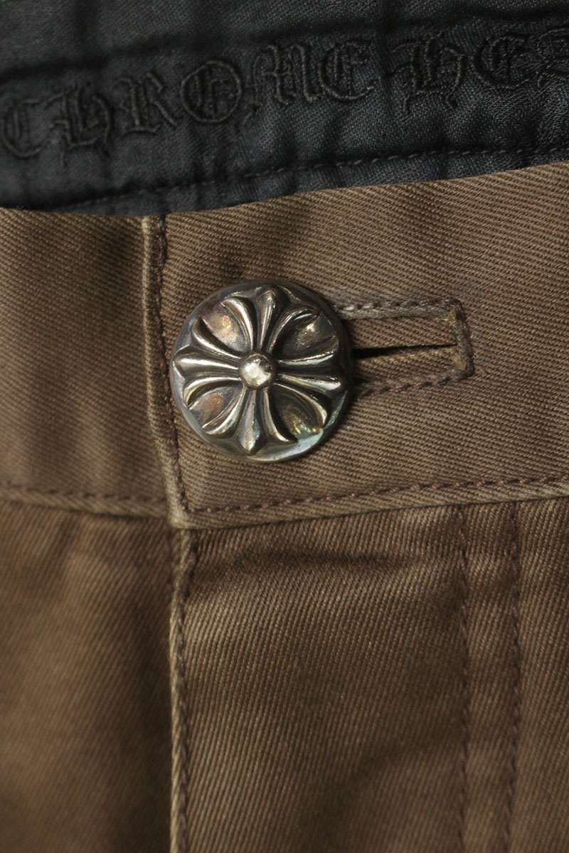 Chrome Hearts Leather Trim Chino Pants Multi Size 33
