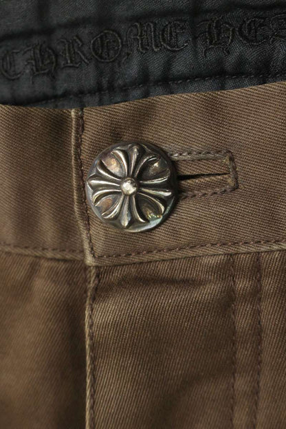 Chrome Hearts Leather Trim Chino Pants Multi Size 33