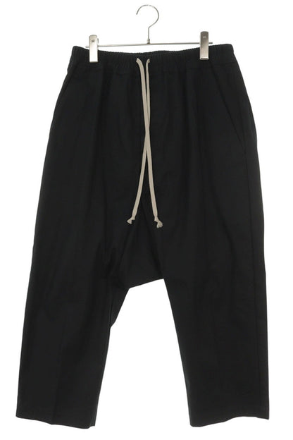 Rick Owens Black Cotton Blend Drawstring Cropped Size 36