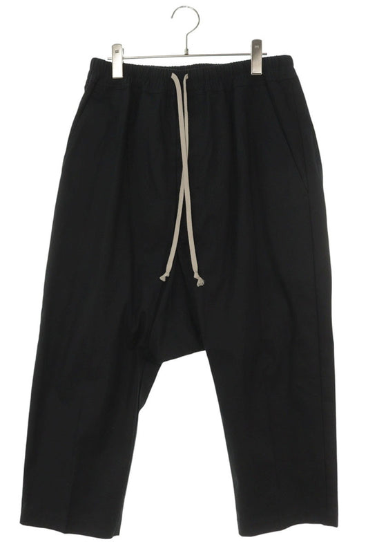 Rick Owens Black Cotton Blend Drawstring Cropped Size 36