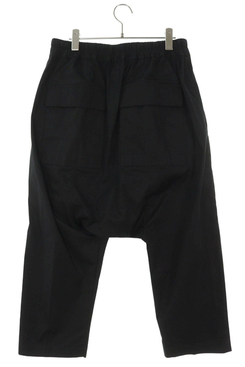 Rick Owens Black Cotton Blend Drawstring Cropped Size 36