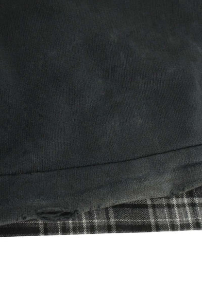 BALENCIAGA Check Pattern Panel Sweatpants Black Size 32