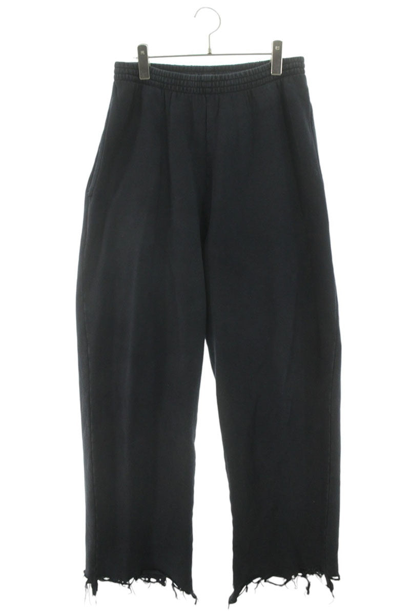 BALENCIAGA Distressed Sweatpants Navy Size 28