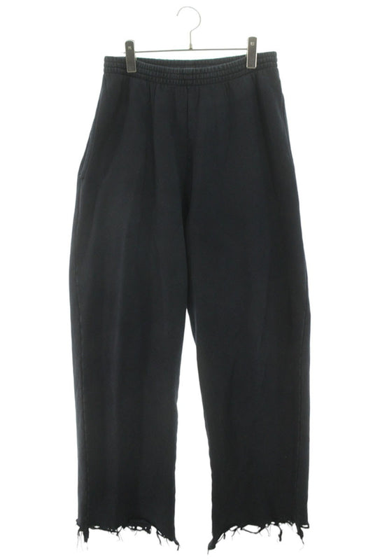 BALENCIAGA Distressed Sweatpants Navy Size 28