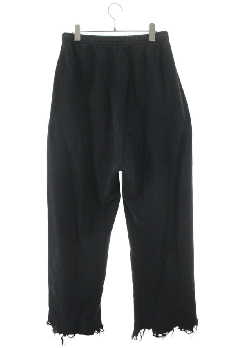 BALENCIAGA Distressed Sweatpants Navy Size 28