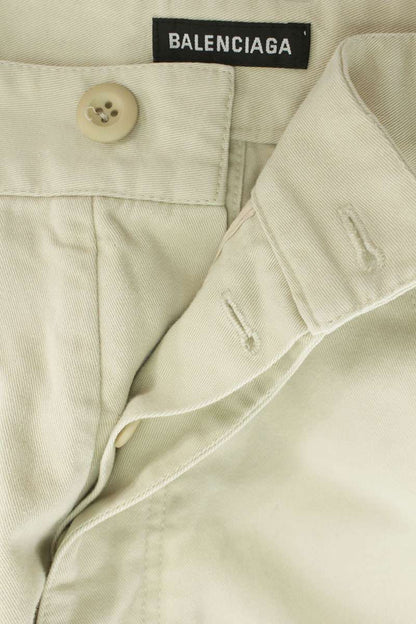 BALENCIAGA Cotton Cargo Trouser Pants Beige Size 32