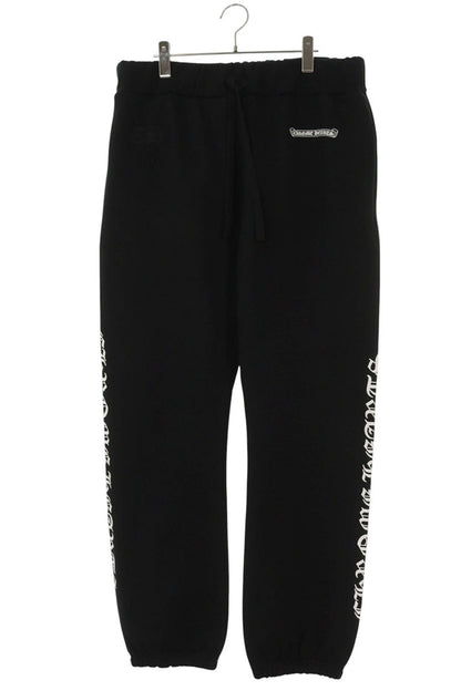 Chrome Hearts SWEAT PANTS Side Logo Print Black Size 34