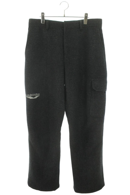 LOUISVUITTON Double Face Wool Cargo Pants Black Size 36