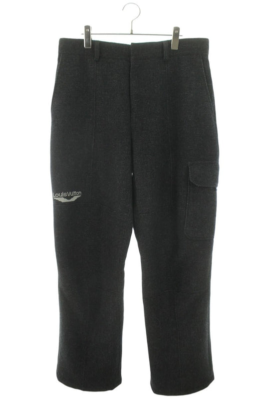 LOUISVUITTON Double Face Wool Cargo Pants Black Size 36