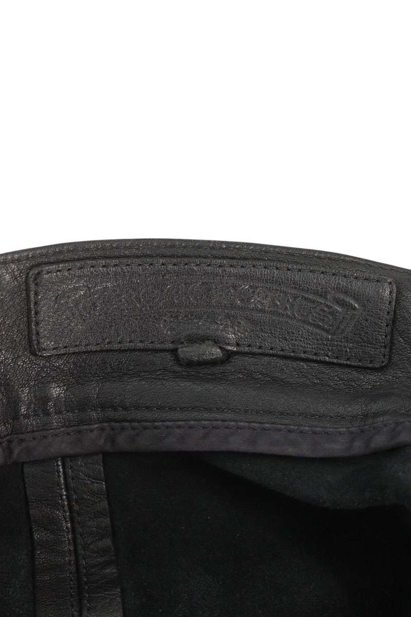 Chrome Hearts DEVIL DOG LTHR Cross Pants Black Size 33