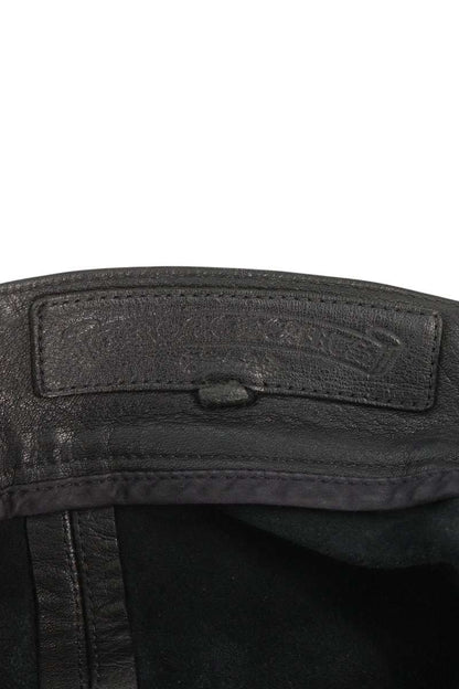 Chrome Hearts DEVIL DOG LTHR Cross Pants Black Size 33