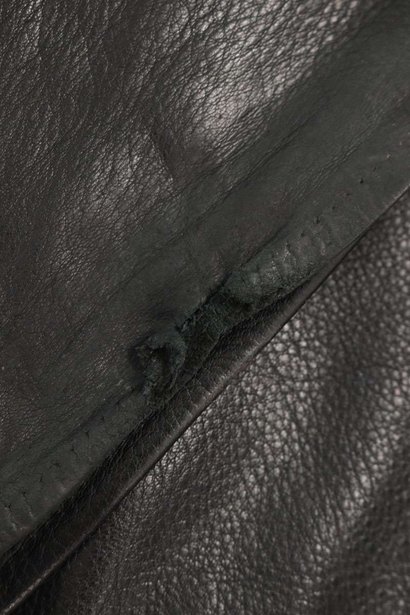 Chrome Hearts DEVIL DOG LTHR Cross Pants Black Size 33