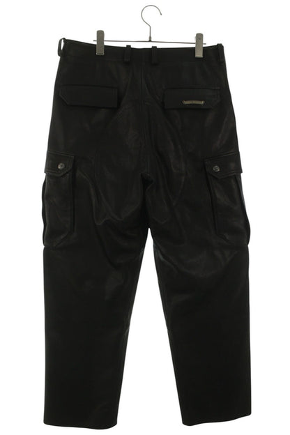 Chrome Hearts DEVIL DOG LTHR Cross Button Leather Size 32