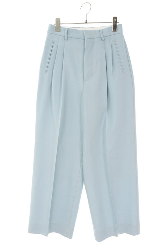 AMI Alexandre Mattiussi Wool Trousers Light Blue Size 34