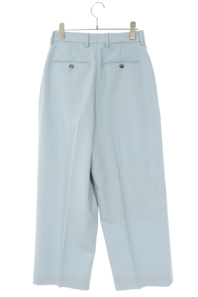 AMI Alexandre Mattiussi Wool Trousers Light Blue Size 34