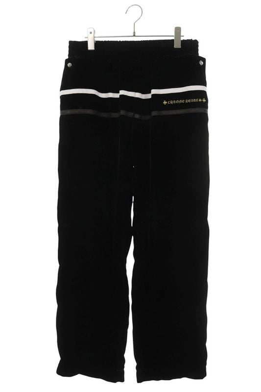 Chrome Hearts Embroidered Velour Track Pants Black Size 34