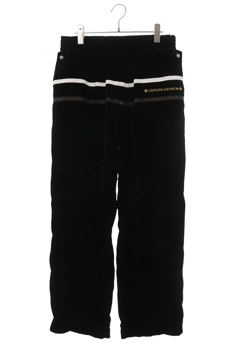 Chrome Hearts Embroidered Velour Track Pants Black Size 34