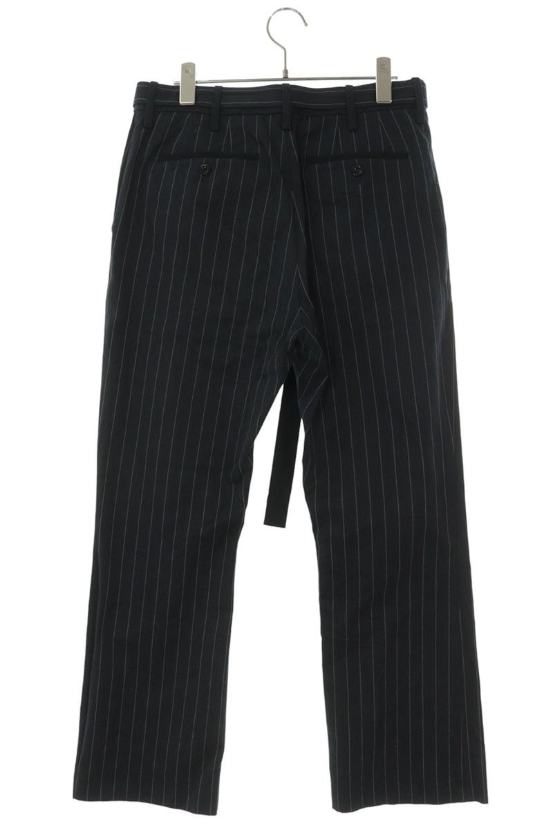 Sacai Belted Stripe Long Pants Black Size 32