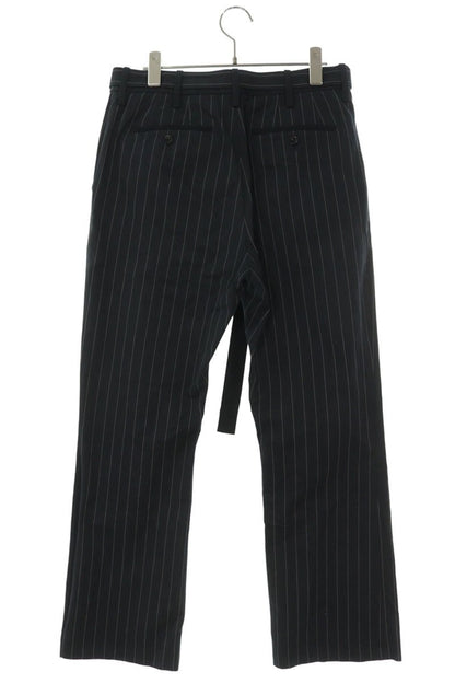 Sacai Belted Stripe Long Pants Black Size 32