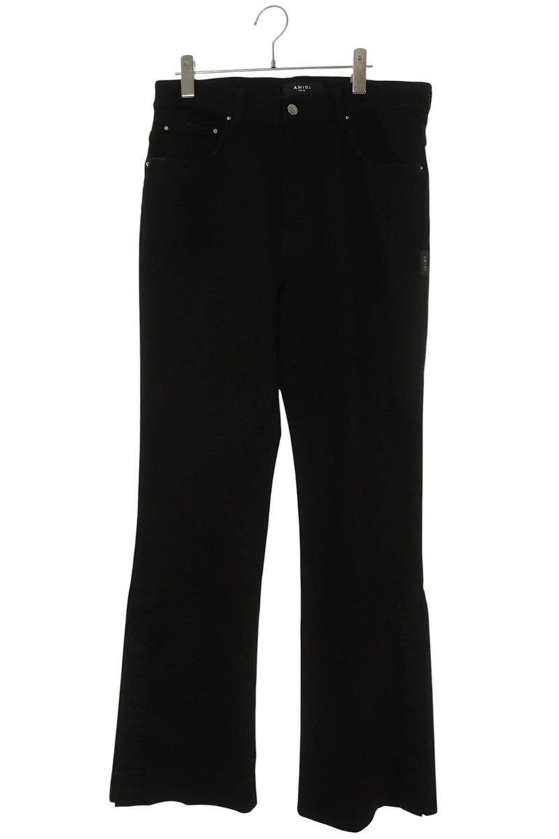 AMIRI Side Snap Button Fly Flare Pants Black Size 32