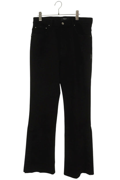 AMIRI Side Snap Button Fly Flare Pants Black Size 32