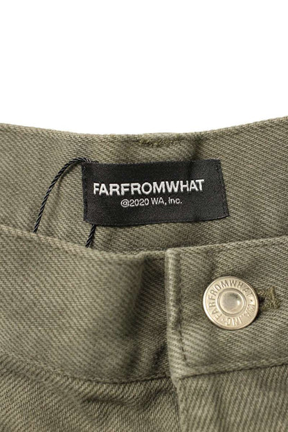 FAR FROM WHAT Double Waist Layered Pants Green Size 32