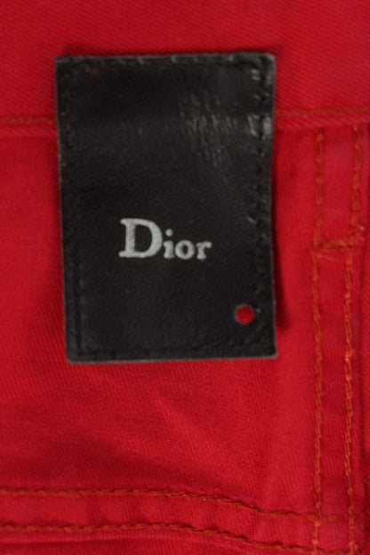 Dior HOMME 05SS Cotton Slim Pants Red Size 26