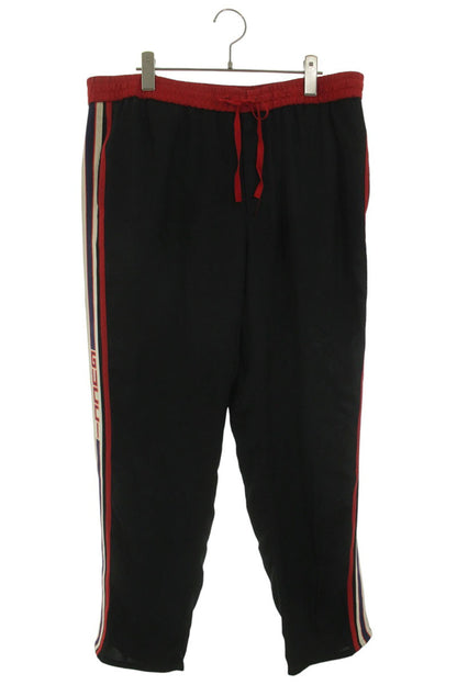 GUCCI Acetate Track Jogger Pants Black/Red Size 38