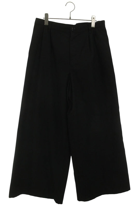 GroundY Black Wool Blend Tuck Wide Slacks Size 34