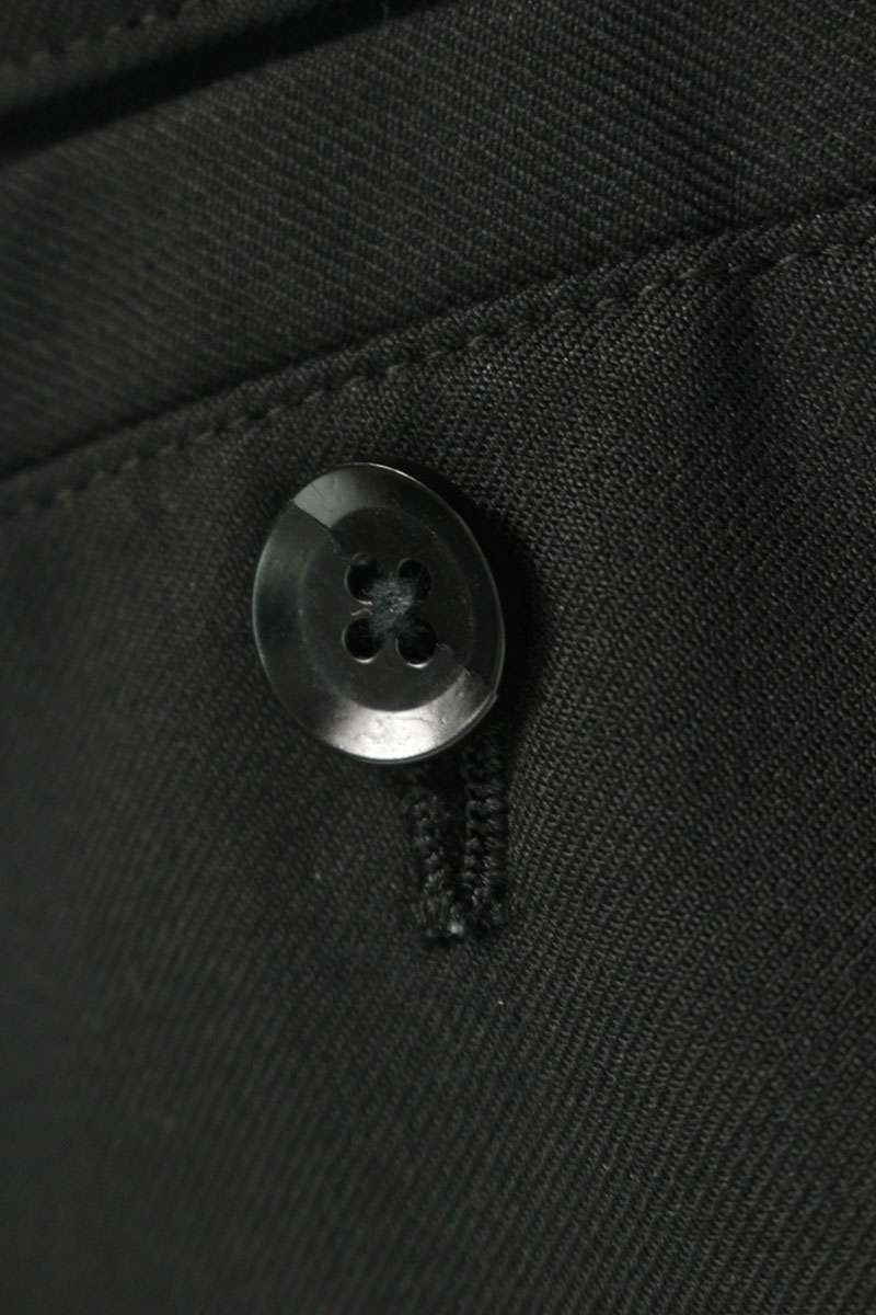 GroundY Black Wool Blend Tuck Wide Slacks Size 34
