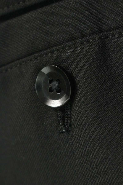 GroundY Black Wool Blend Tuck Wide Slacks Size 34
