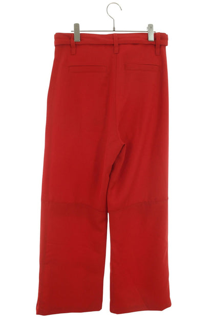AMI Alexandre Mattiussi Red Wool Belted Wide Size 28